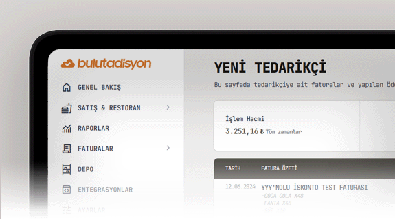 Bulut Adisyon Özellikler
